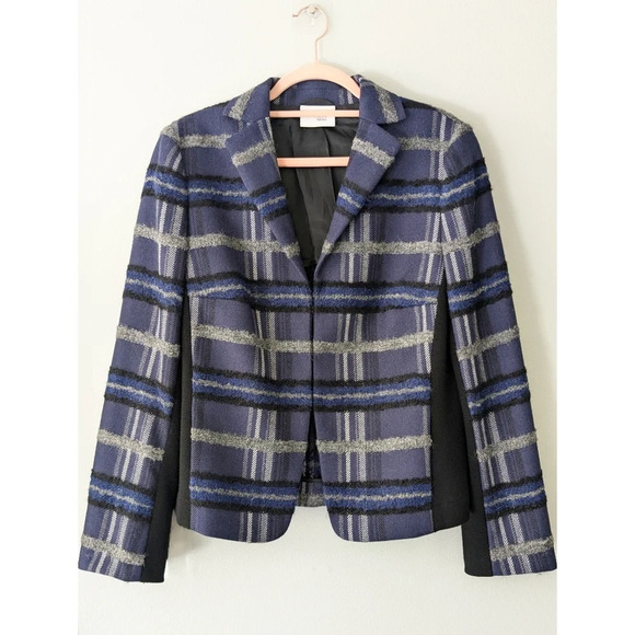 AKRIS Punto Wool Blend Plaid Blazer - Picture 1 of 7